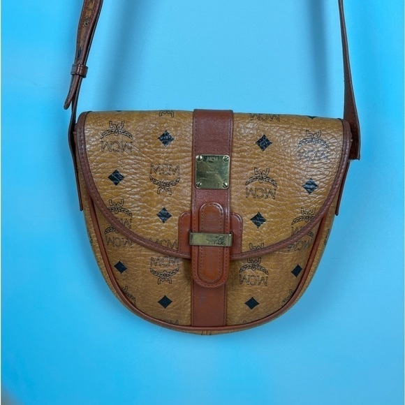 VTG Crossbody MCM Canvas Leather Bag